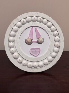 Framed Sea Glass & Shell Bikini Art